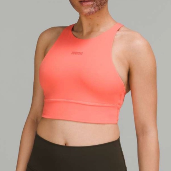 lululemon athletica Tops - Lululemon Energy High-Neck Longline Bra in Raspberry Cream
